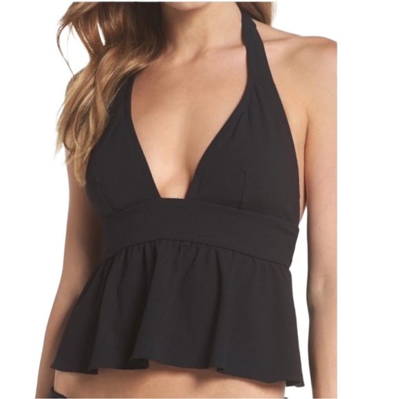 J. Crew Swim J Crew Black Peplum Tankini Swim Top Poshmark